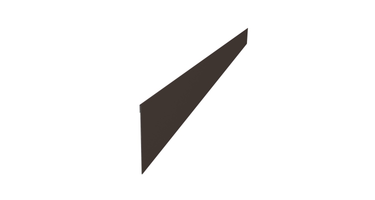 Ламель забора жалюзи Palermo стартовая/финишная для калиток и ворот 0,5 Atlas X RR 32 темно-коричневый