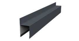 Планка опорная составная внешняя для забора жалюзи Palermo 0,5 Satin Matt RAL 7024 мокрый асфальт (1,8м)