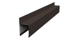 Планка опорная составная внешняя для забора жалюзи Palermo 0,5 Atlas X RR 32 темно-коричневый (2м)