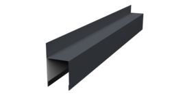 Планка опорная составная внешняя для забора жалюзи Palermo 0,5 Drap RAL 7024 мокрый асфальт (2м)