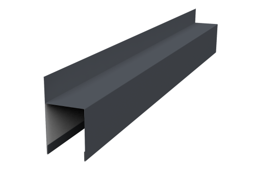 Планка опорная составная внешняя для забора жалюзи Palermo 0,45 Drap TX RAL 7024 мокрый асфальт (2,5м)