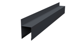 Планка опорная составная внешняя для забора жалюзи Palermo 0,45 Drap TwinColor RAL 7024 мокрый асфальт (3м)