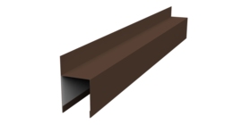 Планка опорная составная внешняя для забора жалюзи Palermo 0,45 Drap RAL 8017 шоколад (3м)