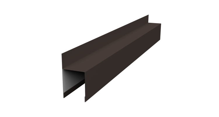 Планка опорная составная внешняя для забора жалюзи Palermo 0,45 Drap RR 32 темно-коричневый (3м)