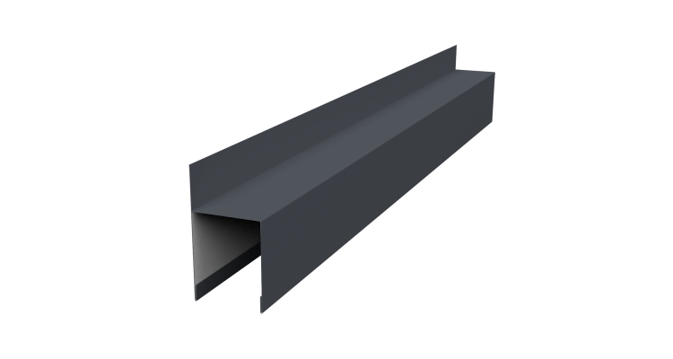 Планка опорная составная внешняя для забора жалюзи Palermo 0,45 Drap ST RAL 7024 мокрый асфальт (3м)