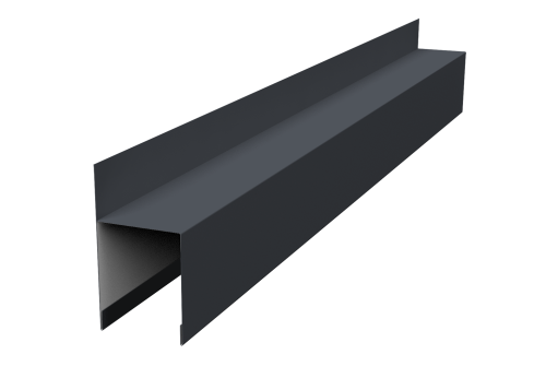 Планка опорная составная внешняя для забора жалюзи Palermo 0,45 Drap TR RAL 7024 мокрый асфальт (3м)