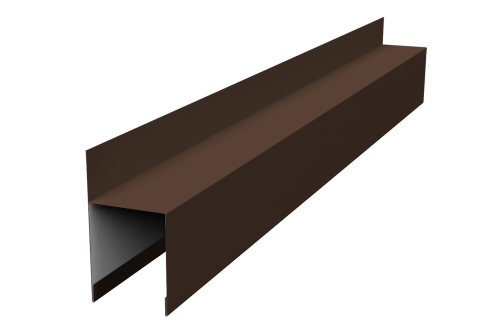 Планка опорная составная внешняя для забора жалюзи Palermo 0,45 Drap TR RAL 8017 шоколад (3м)