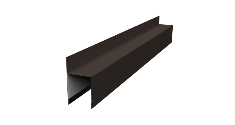 Планка опорная составная внешняя для забора жалюзи Palermo 0,45 Drap TR RR 32 темно-коричневый (3м)