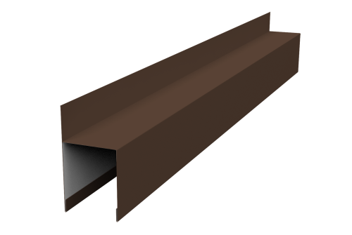 Планка опорная составная внешняя для забора жалюзи Palermo 0,45 PE RAL 8017 шоколад (3м)