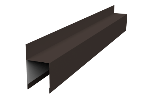 Планка опорная составная внешняя для забора жалюзи Palermo 0,45 PE RR 32 темно-коричневый (3м)
