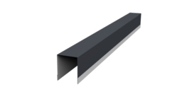 Планка опорная составная внутренняя для забора жалюзи Palermo 0,5 Rooftop Бархат RAL 7024 мокрый асфальт (2м)