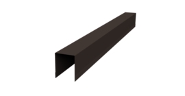 Планка опорная составная внутренняя для забора жалюзи Palermo 0,45 PE-Double RR 32 темно-коричневый (2,5м)