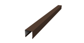 Планка вертикальная лицевая для забора жалюзи Palermo 0,45 PE RAL 8017 шоколад (3м)