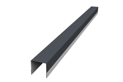 Планка вертикальная обратная для забора жалюзи Palermo 0,5 Drap RAL 7024 мокрый асфальт (1,8м)