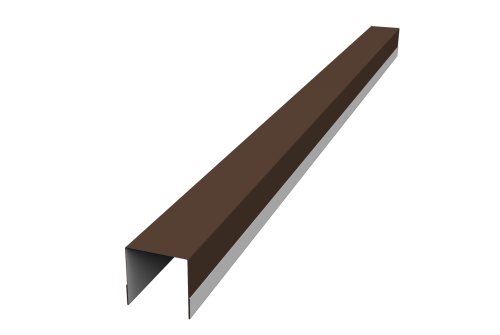 Планка вертикальная обратная для забора жалюзи Palermo 0,5 Drap RAL 8017 шоколад (1,8м)