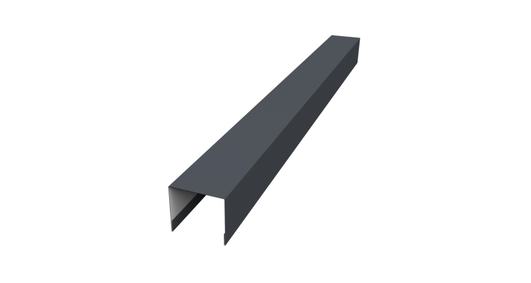 Стойка боковая крепежная для забора жалюзи Palermo 0,5 PurPro Matt 275 RAL 7024 мокрый асфальт (1,8м)