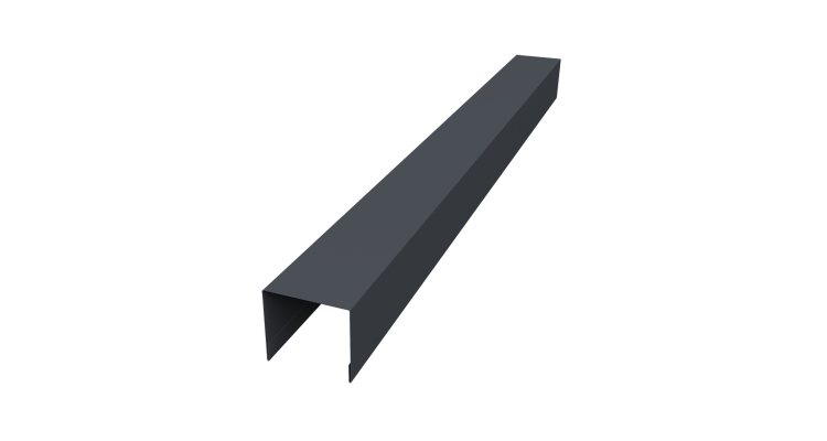 Стойка боковая крепежная для забора жалюзи Palermo 0,45 Drap-double TX RAL 7024 мокрый асфальт (2,5м)