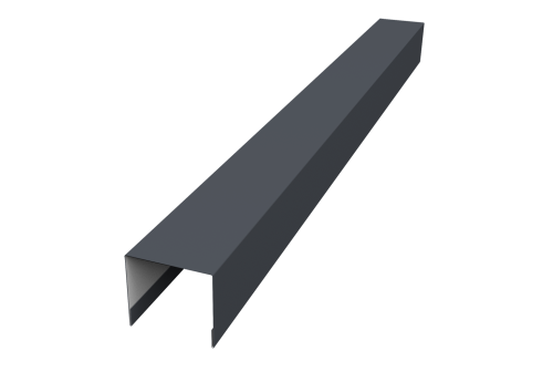 Стойка боковая крепежная для забора жалюзи Palermo 0,5 PurPro Matt 275 RAL 7024 мокрый асфальт (2,5м)