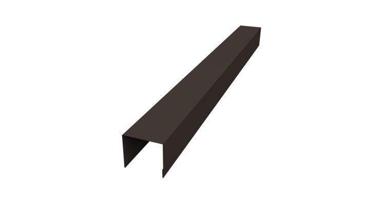 Стойка боковая крепежная для забора жалюзи Palermo 0,45 PE-Double RR 32 темно-коричневый (3м)