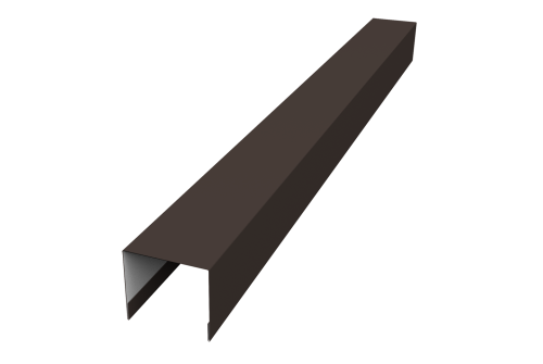 Стойка боковая крепежная для забора жалюзи Palermo 0,5 Rooftop Бархат RR 32 темно-коричневый (3м)