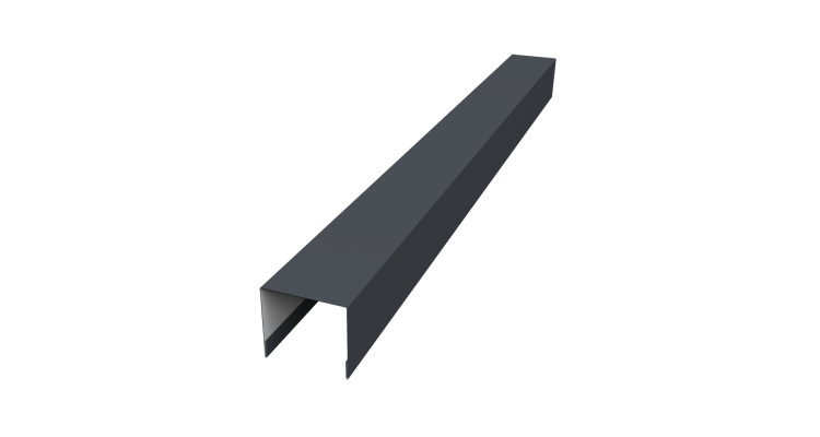 Стойка боковая крепежная для забора жалюзи Palermo 0,45 Drap TR RAL 7024 мокрый асфальт (3м)