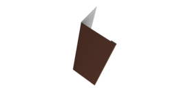 Нащельник для калиток и ворот 25х35 жалюзи Milan, Tokyo, Palermo 0,45 Drap RAL 8017 шоколад (L1,68)