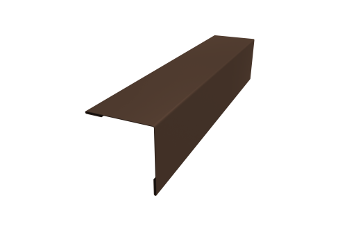 Планка завершающая 50х50 жалюзи Milan 0,45 Drap-double TX RAL 8017 шоколад (2м)