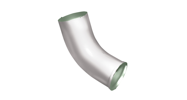 Колено стока GL PE 100 мм RAL 9003 сигнальный белый