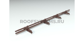 Снегозадержатель PRESTIGE ZN 45*25 овальный 3,0м NEXT RAL 8017 (коричневый шоколад)